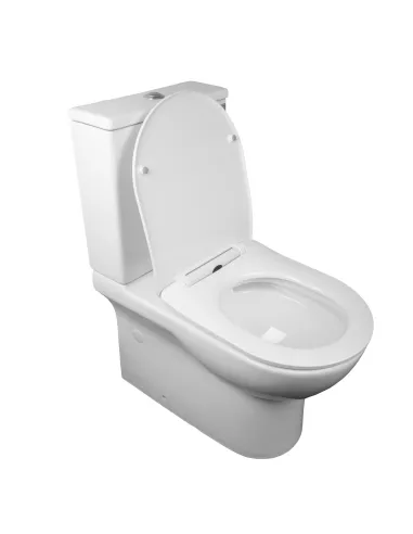 Безободковый унитаз-компакт Asignatura Rimless Simple Bend 37822505 сиденье микролифт - 3