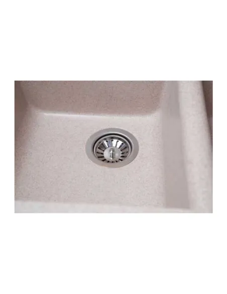 Мийка для кухні з граніту Romzha Valuri 78-2D Bezhvy 401, 780х510х217 мм - 2