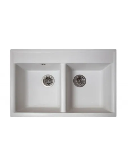 Мойка для кухни из гранита Romzha Valuri 78-2D Biela 101, 780х510х217 мм - 1