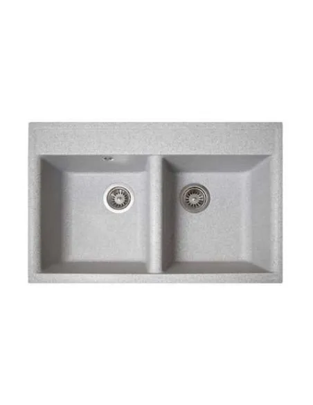 Мойка для кухни из гранита Romzha Valuri 78-2D Seda 601, 780х510х217 мм - 1