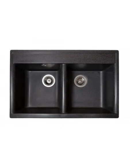 Мийка для кухні з граніту Romzha Valuri 78-2D Grafit 201, 780х510х217 мм - 2