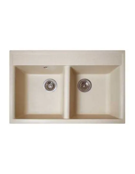 Мийка для кухні з граніту Romzha Valuri 78-2D Avena 501, 780х510х217 мм - 1