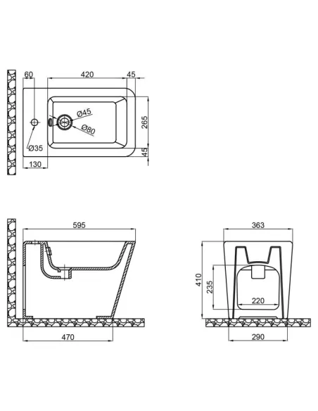 Біде підлогове Q-Tap Tern White, 595х363х410 мм - 2 Біде підлогове Q-Tap Tern White, 595х363х410 мм - 2