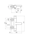 Змішувач для ванни з термостатом Q-Tap Votice 30T105 - 1GC, хром - 2
