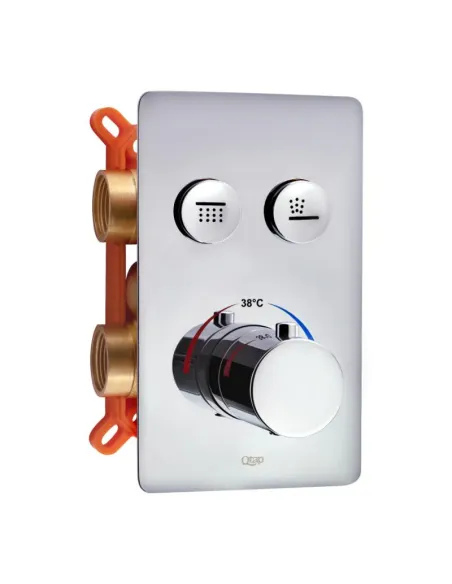 Змішувач для душу прихованого монтажу Q-Tap Votice 6442T105NKC з термостатом - 1