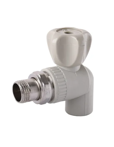 Кран для радіатора кутовий Kalde PPR 25 мм, діаметр різьблення 1/2 дюйма 22014 - 1