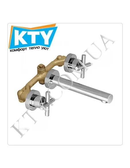 Смеситель для ванны скрытого монтажа Tres Bimax-Tres 1.63.152 хром - 1