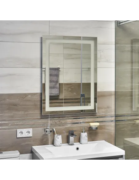 Зеркало для ванной комнаты Unio MRR-01 SQR-AA 600 x 800 LED подсветка - 3