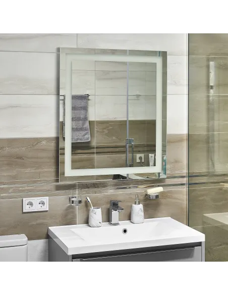 Зеркало для ванной комнаты Unio MRR-01 SQR-AA 700 x 800 LED подсветка - 3