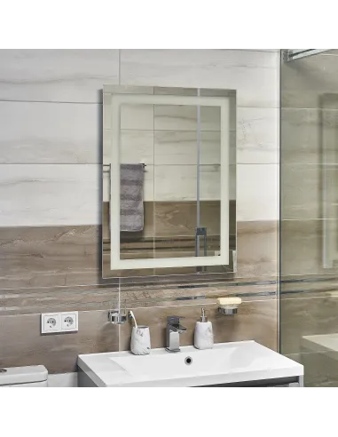 Дзеркало для ванної кімнати Unio MRR-01 SQR-AA 700 x 900 LED підсвічування - 3