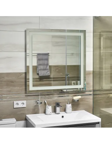 Зеркало для ванной комнаты Unio MRR-01 SQR-AA 800 x 800 LED подсветка - 3