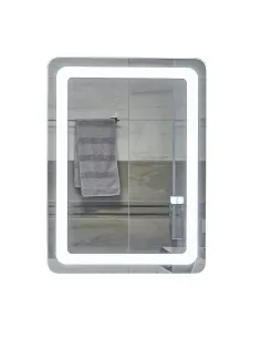 Зеркало для ванной комнаты Unio MRR-04 SQR-RA 600 x 800 LED подсветка - 1