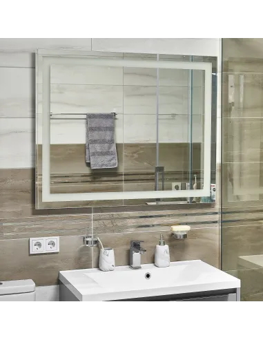 Дзеркало для ванної кімнати Unio MRR-05 SQR-AA 1000 x 800 LED підсвічування - 2