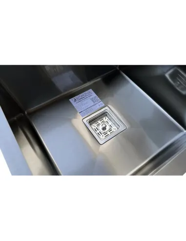 Мойка для кухни из нержавеющей стали квадратная Romzha Arta Nova U-450 BL черная - 7