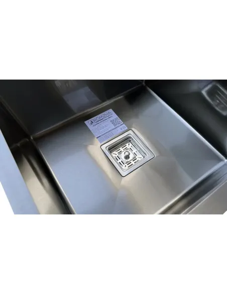 Мойка для кухни из нержавеющей стали квадратная Romzha Arta Nova U-450 BL черная - 7