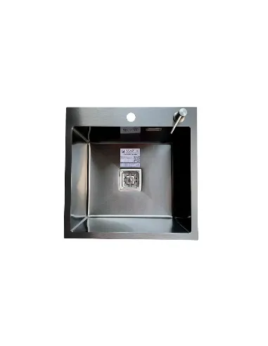 Мойка для кухни из нержавеющей стали квадратная Romzha Arta Nova U-450 BL черная - 9