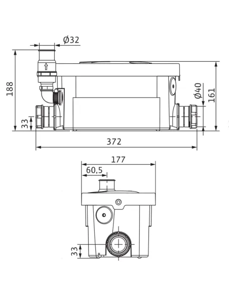 Канализационная установка Wilo HiDrainLift 3-24 - 1