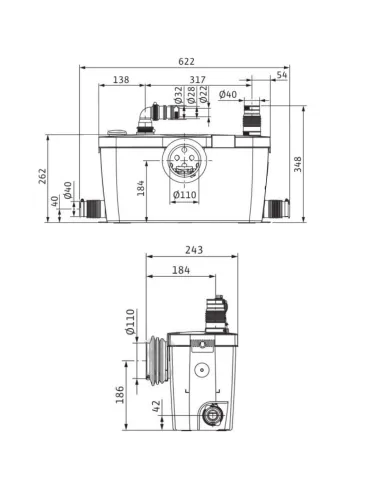 Каналізаційна установка Wilo HiSewLift 3-35 - 3