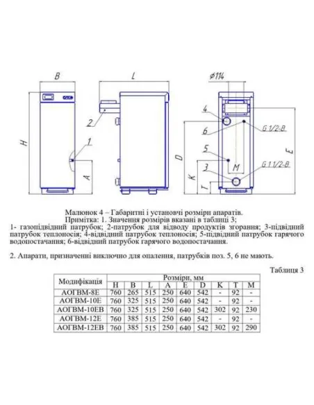 Котел газовый одноконтурный Aton Atmo 12 Е напольный, дымоходный - 6