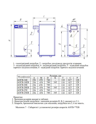 Котел газовий Aton Atmo 16EB двоконтурний, підлоговий, димохідний - 6