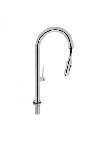 Смеситель для кухни с выдвижным изливом Q-Тap Lenicka 9138103UC хром - 3